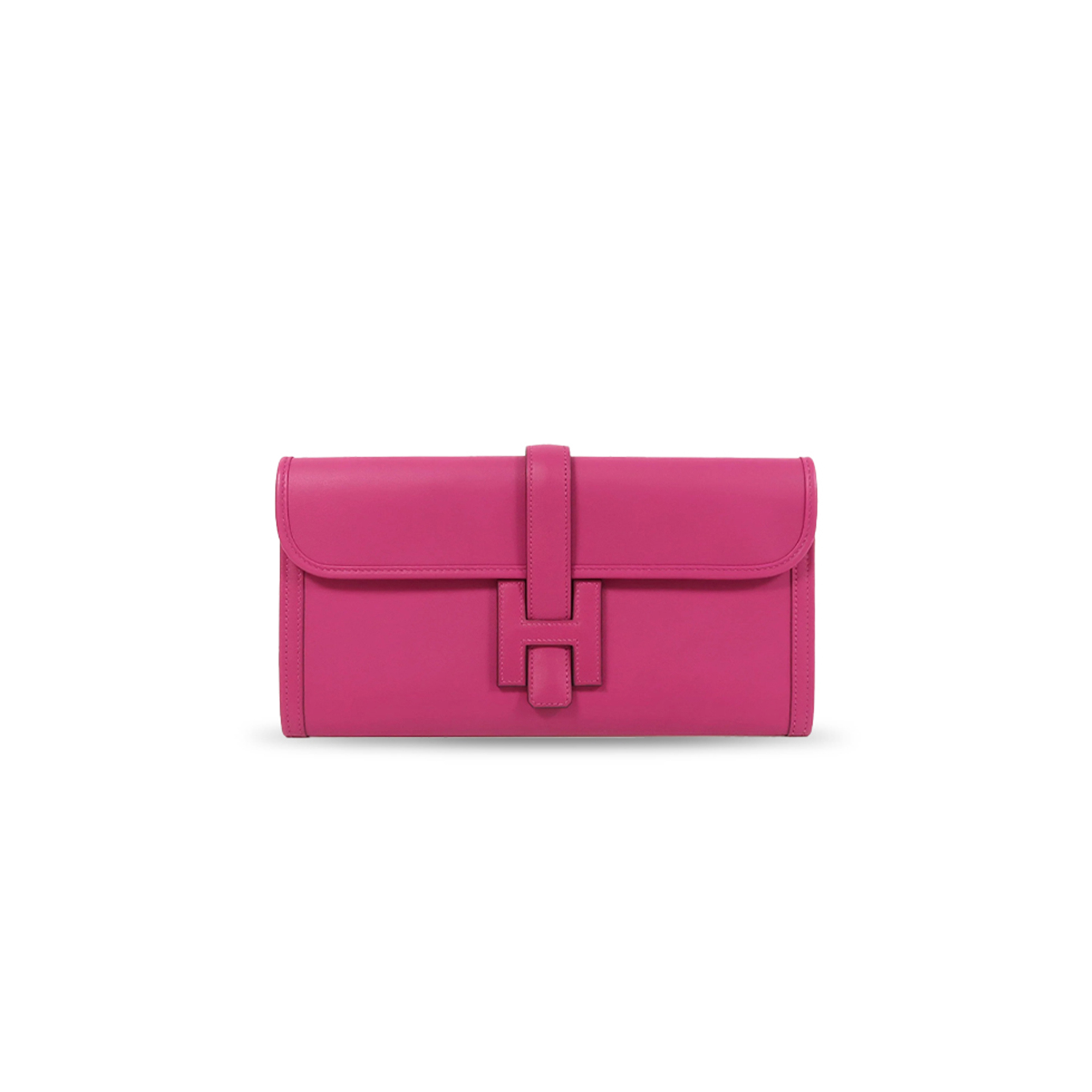 H**me5 master swift leather jige elan 29 clutch bag in magnolia pink (29*15.5*3cm)